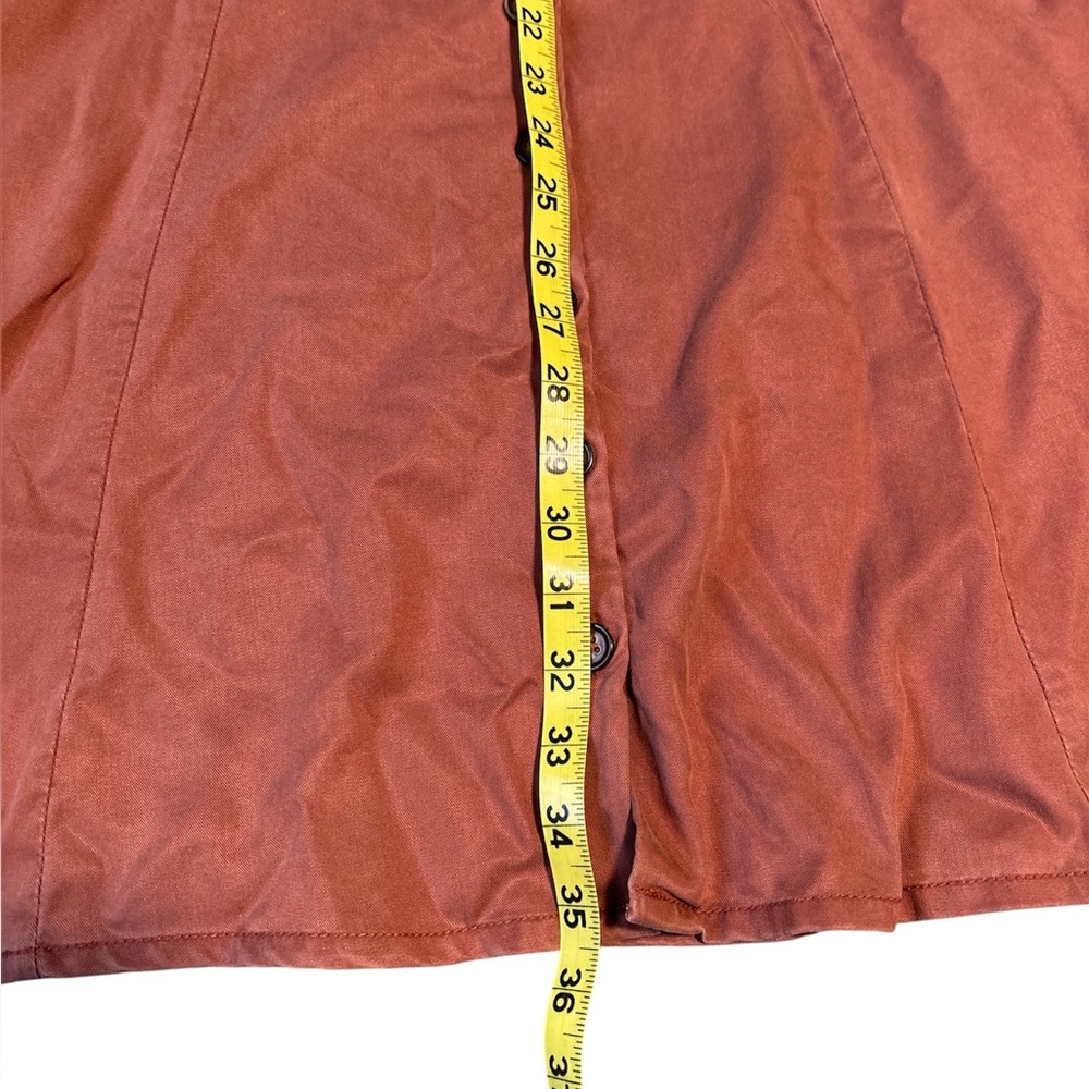 NWT Quince Vintage tencel button front dress terracotta XL - Picture 13 of 16